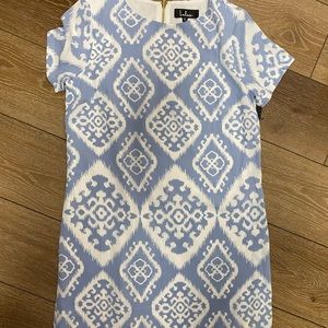 ⭐️Brand New ⭐️ Lulus white and blue dress